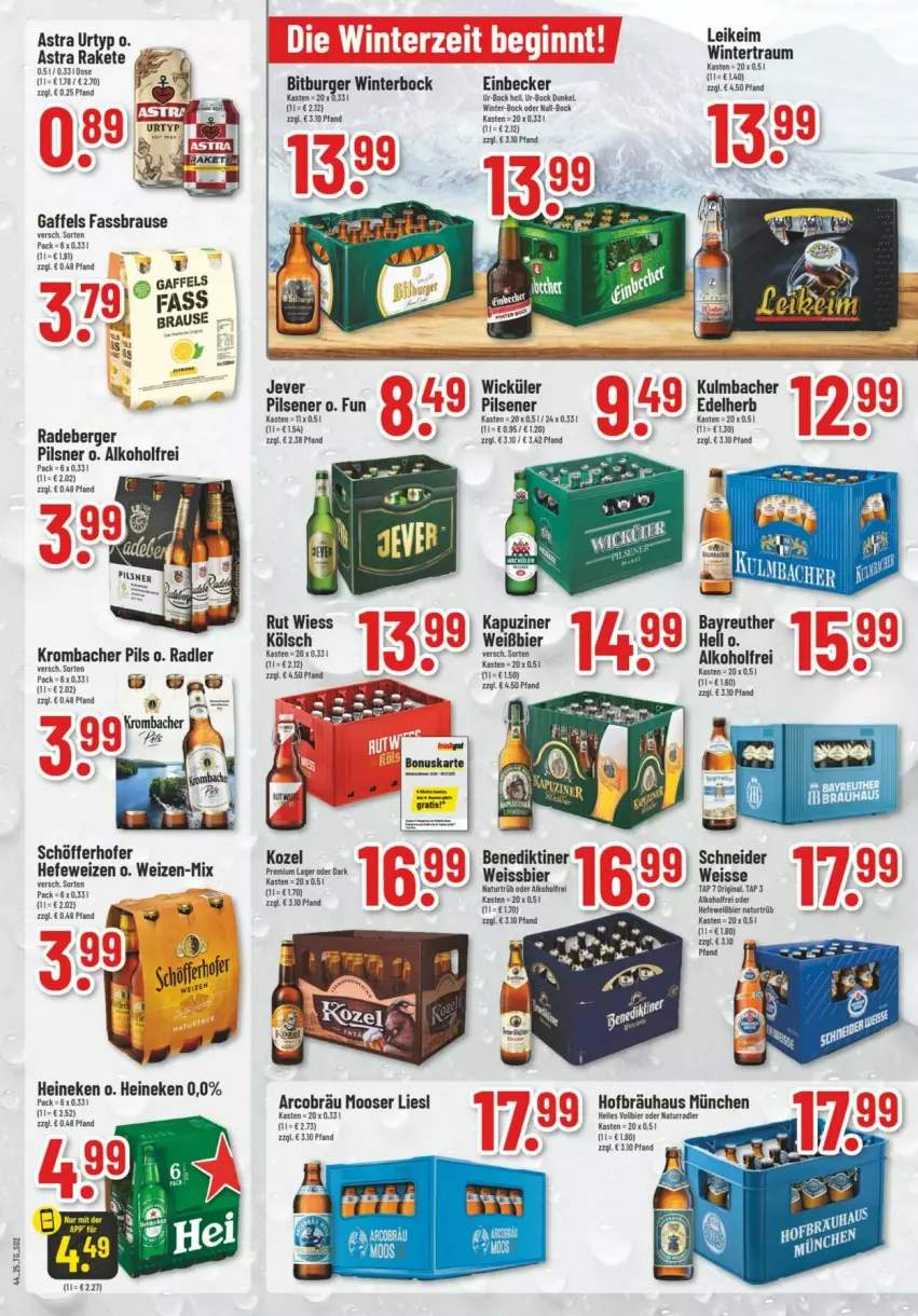 Aktueller Prospekt Trinkgut - Prospekte - von 26.10 bis 01.11.2025 - strona 2 - produkty: alkohol, Astra, Benediktiner, Berger, bier, bitburger, burger, eis, elle, Hefe, heineken, jever, Kozel, Maus, natur, pils, pilsener, pilsner, radeberger, Ti, urtyp, weissbier, WICK