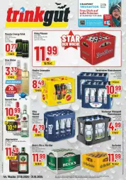 Gazetka promocyjna Trinkgut - Prospekte - Gazetka - ważna od 01.11 do 01.11.2025 - strona 1 - produkty: Alwa, angebot, angebote, bacardi, bacardi rum, beck's, bier, blaupunkt, bree, Brei, drink, eier, eis, elle, energy drink, flasche, Germ, gerolsteine, gerolsteiner, jägermeister, K2, könig pilsener, limo, limonade, limonaden, Meister, mineralwasser, monster, Monster Energy, payback, pils, pilsener, reifen, reis, rind, rum, sinalco, steiner, Ti, vilsa, wasser, wein, weine