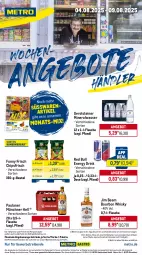 Gazetka promocyjna Metro - Wochen-Angebote Händler - Gazetka - ważna od 09.08 do 09.08.2025 - strona 1 - produkty: abholpreise, Alwa, angebot, angebote, beutel, bourbon, chips, chipsfrisch, coupon, drink, eis, energy drink, flasche, Funny Frisch, gerolsteine, gerolsteiner, getränk, getränke, ilag, jim beam, Metro, mineralwasser, Palette, Paula, paulaner, Rauch, red bull, reis, rwe, steiner, süsswaren, Ti, tiefpreis, wasser, whisky