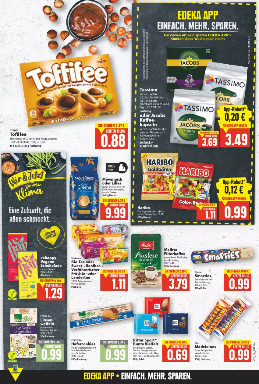 Aktueller Prospekt E Center - Angebote der Woche - von 14.02 bis 19.02.2022 - strona 10 - produkty: ACC, alpenmilch, auto, ball, beutel, bio, bohne, caramel, chia, classico, cookie, cookies, creme, deka, dell, edeka bio, eis, elle, espresso, filterkaffee, frucht, früchte, fruchtgummi, goldbären, hafer, Hafercookies, haribo, haselnuss, Intel, jacobs, jacobs krönung, kaffee, kaffeemaschine, kaffeevollautomat, kaffeevollautomaten, kakao, korn, Lakritz, Ländertee, leine, linsen, mac, macchiato, melitta, milch, mövenpick, nespresso, Nougatcreme, nuss, oder jacobs, oder lakritz, ritter, ritter sport, röstkaffee, schoko, schokolade, schokoladen, Schokolinsen, sim, smarties, Sport, storck, tassimo, tee, teekanne, Ti, toffifee, tomate, tomaten, vollautomaten, waffeln, zucker