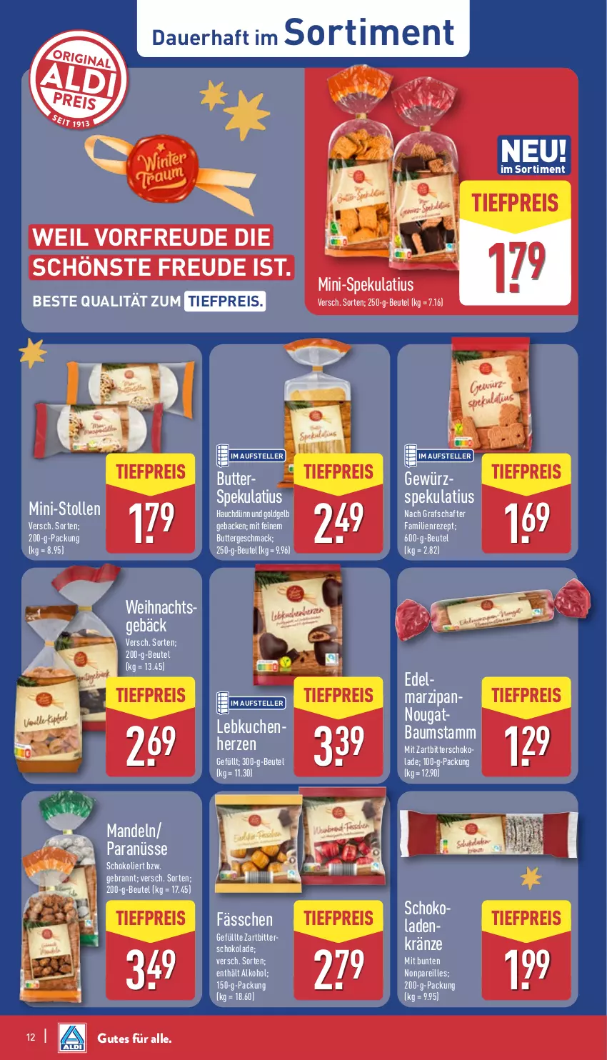 Aktueller Prospekt Aldi Nord - Von Montag - von 22.09 bis 27.09.2025 - strona 16 - produkty: alkohol, auer, Bau, beutel, butter, eis, elle, geback, gewürz, grafschafter, kuchen, Lebkuchen, mac, mandel, mandeln, marzipan, reis, rezept, schoko, schokolade, Stollen, teller, Ti, tiefpreis
