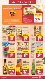 Gazetka promocyjna Aldi Nord - Von Montag - Gazetka - ważna od 27.09 do 27.09.2025 - strona 15 - produkty: aldi, aus der tiefkühlung, bier, blume, blumen, blumenöl, dell, eier, eis, elle, fertiggericht, filet, filets, flasche, gin, Hefe, kräuter, kräuterlikör, küche, Lagerbier, licor, licor 43, likör, mandel, mandeln, osborne, reis, Sardellen, sonnenblume, sonnenblumen, sonnenblumenöl, Spritzgebäck, Ti, tiefpreis, tisch, veterano, ZTE