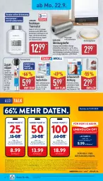 Gazetka promocyjna Aldi Nord - Von Montag - Gazetka - ważna od 27.09 do 27.09.2025 - strona 20 - produkty: adapter, aldi, aldi talk, ambia, auto, batterie, batterien, Bau, Brei, buch, dell, eis, erde, fenster, Fenster und Türen, Germ, gin, hardware, Kinder, laminat, LG, Mode, Rauch, reis, Ria, ring, rwe, thermostat, Ti, topper, usb, ZTE, Zugluftstopper
