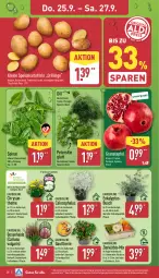 Gazetka promocyjna Aldi Nord - Von Montag - Gazetka - ważna od 27.09 do 27.09.2025 - strona 30 - produkty: apfel, Blüte, Brei, eis, gin, grana, granatapfel, henkel, kartoffel, kartoffeln, korb, kulturtopf, Kürbis, leine, LG, petersilie, pflanze, pflanzen, Rana, Ria, Schal, Schale, speisekartoffeln, spinat, Ti, topf, usb, ZTE