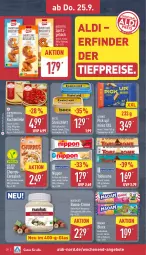 Gazetka promocyjna Aldi Nord - Von Montag - Gazetka - ważna od 27.09 do 27.09.2025 - strona 34 - produkty: aldi, angebot, angebote, aufstrich, aus der tiefkühlung, becel, biscotto, bonbons, brot, brotaufstrich, cerealien, coppenrath, eis, elle, haselnuss, kuchen, leibniz, mac, maoam, milch, nippon, nuss, Pick Up!, reis, schoko, teller, Ti, tiefpreis, toblerone