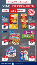 Gazetka promocyjna AldiSud - ALDI Aktuell - Gazetka - ważna od 02.04 do 02.04.2022 - strona 5 - produkty: à la bordelaise, aldi, balisto, bordelaise, brötchen, coppenrath, eis, filet, fisch, fische, Fischer, flasche, Garten, Goldstücke, iglo, Käse, knoppers, korn, kraft, kräuter, Ofen, Ofenkäse, pril, reis, riegel, rouge, rougette, Schere, storck, Ti, weizenbrötchen, zitrone