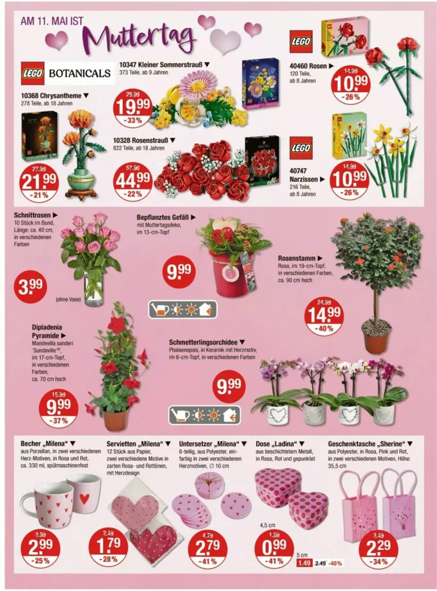 Aktueller Prospekt Vmarkt - Prospekte - von 08.05 bis 14.05.2025 - strona 14 - produkty: Becher, Geschenktasche, leine, Narzissen, papier, phalaenopsis, Serviette, servietten, spülmaschinen, Tasche, Ti, topf, Untersetzer