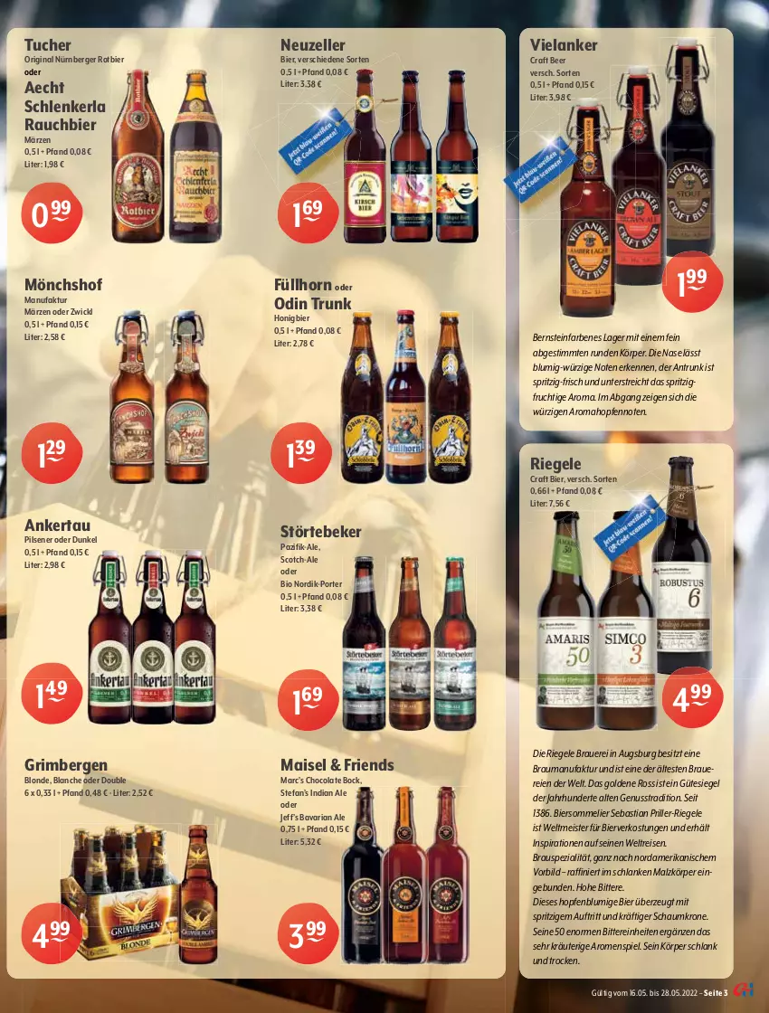 Aktueller Prospekt Getraenke Hoffmann - Prospekte - von 16.05 bis 28.05.2022 - strona 3 - produkty: asti, auer, Becher, Berger, bier, Biere, bio, cola, eis, Elan, elle, Faktu, Feuerkorb, frucht, Germ, gewinnspiel, gin, grill, grillrost, honig, korb, kräuter, krone, mac, mais, malz, Meister, mönchshof, nürnberger, nuss, pils, pilsener, pril, Rauch, reis, Ria, riegel, Rügener, scotch, Spezi, Spiele, störtebeker, Ti, tuc, Tucher, WICK