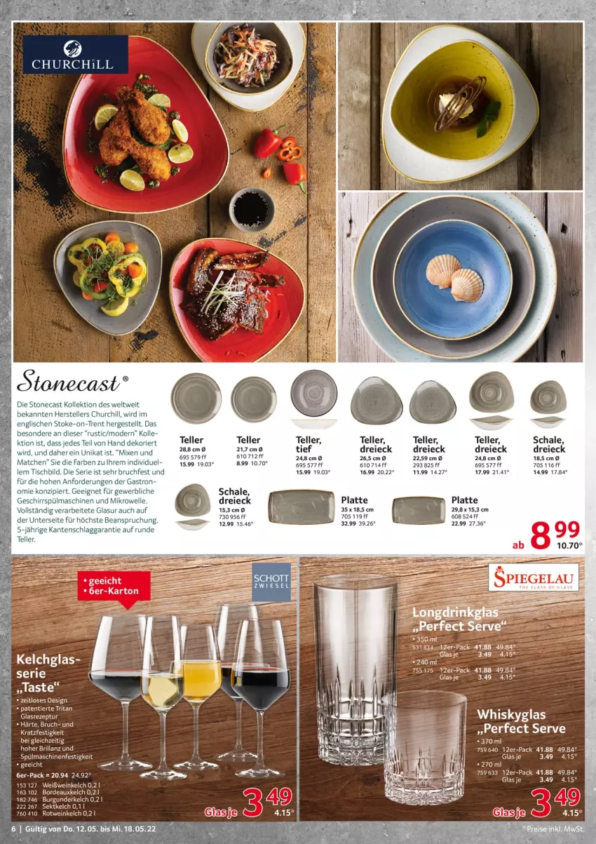 Aktueller Prospekt Selgros - Nonfood - von 12.05 bis 18.05.2022 - strona 6 - produkty: eier, elle, geschirr, latte, mikrowelle, Mode, rezept, rotwein, Schal, Schale, spülmaschinen, teller, Ti, tisch, wein, whisky, Whiskyglas