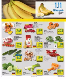 Gazetka promocyjna Diska - Prospekte - Gazetka - ważna od 28.10 do 28.10.2023 - strona 3 - produkty: aktionspreis, banane, bananen, beere, beeren, bio, braun, champignon, champignons, champignons braun, deka, edeka bio, eis, gurke, himbeer, himbeere, himbeeren, Kaki, kartoffel, kartoffeln, kohlrabi, mandarine, mandarinen, möhren, paprika, paprika rot, reis, rispentomaten, salat, Salatgurke, Schal, Schale, speisekartoffeln, Spitzpaprika, Ti, tomate, tomaten