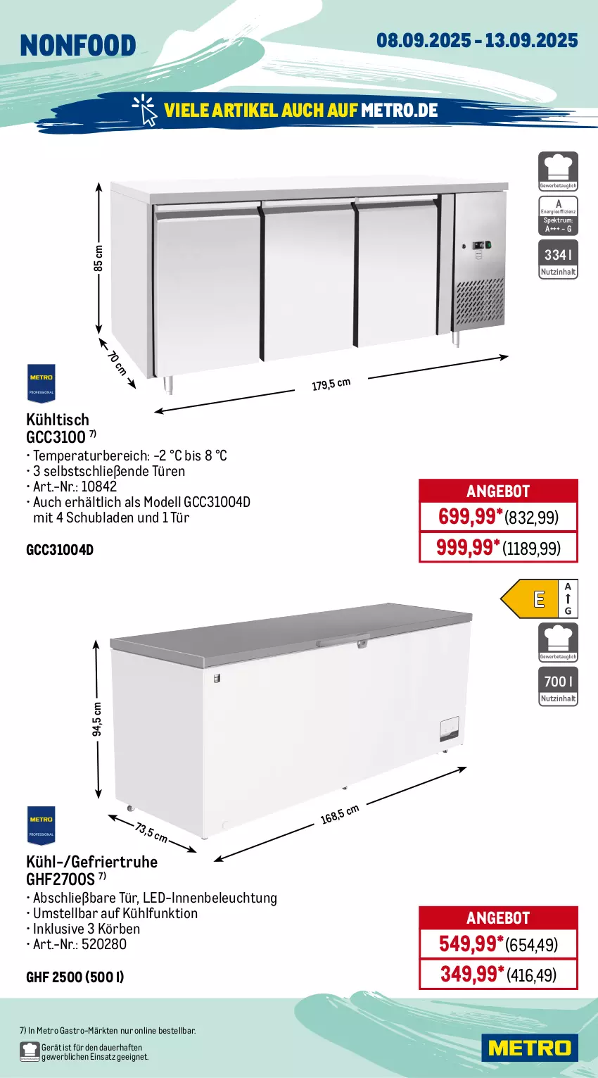 Aktueller Prospekt Metro - Wochen-Angebote Gastro - von 08.09 bis 13.09.2025 - strona 18 - produkty: angebot, auer, Becher, beleuchtung, besteck, dell, edelstahl, eis, küche, Küchen, Küchenhelfer, Löffel, messer, Metro, metro gastro, Mode, reis, rum, Schneebesen, Schöpflöffel, schubladen, Spektrum, Ti, tiefpreis, tisch