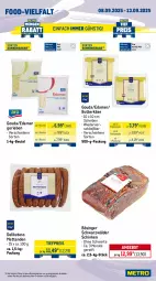 Gazetka promocyjna Metro - Wochen-Angebote Gastro - Gazetka - ważna od 13.09 do 13.09.2025 - strona 10 - produkty: angebot, beutel, bohne, bohnen, butter, butterkäse, edamer, eis, elle, frischkäse, gouda, kappa, Käse, küche, Küchen, mac, Mett, metten, Mettenden, milch, paprika, prinzessbohnen, reis, ring, Schal, Schale, schinken, schwarzwälder schinken, Ti, tiefpreis, tiramisu