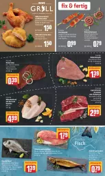 Gazetka promocyjna Rewe - Prospekte - Gazetka - ważna od 27.03 do 27.03.2022 - strona 4 - produkty: aktionspreis, beef, bratwurst, cordon bleu, Dorade, dorade royal, eis, elle, filet, fisch, fleisch, Frische Hähnchen, Garten, gewürz, gewürzsalz, gin, grill, grillhähnchen, hähnchenbrust, hähnchenschenkel, henkel, kräuter, kräutern, mac, Makrele, mit zwiebeln, nuss, oder rumpsteak, paprika, pfanne, pfannen, Rauch, reis, rel, Ria, rind, rinder, Rinderleber, roastbeef, rum, rumpsteak, saft, salz, schenkel, schwein, schweine, schweinefleisch, snack, steak, tafelspitz, Ti, vita, wasser, wein, weine, wurst, ZTE, zwiebel, zwiebeln