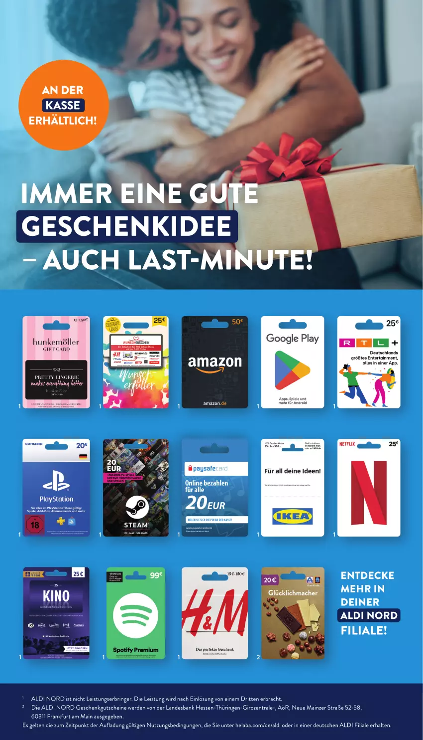 Aktueller Prospekt Aldi Nord - Von Montag - von 12.08 bis 17.08.2024 - strona 43 - produkty: aldi, Bank, decke, eis, ente, erde, google play, gutschein, gutscheine, Hela, lays, PlayStation, ring, Spiele, tee, Ti