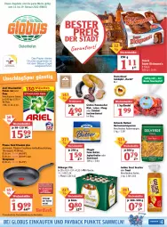 Gazetka promocyjna Globus - Prospekte - Gazetka - ważna od 19.02 do 19.02.2022 - strona 1 - produkty: angebot, angebote, apfel, ariel, ariel waschmittel, asti, beutel, bier, bitburger, bitburger pils, buitoni, burger, butter, drucker, eis, elle, Engel, ente, erde, flasche, golden toast, hartweizen, Hausmacher, herdarten, joghur, joghurt, kerze, mac, meggle, Mett, mettwurst, mw-flasche, Ofen, papier, payback, pfanne, pils, Pods, reis, ring, saft, snack, storck, Streichzart, tafeläpfel, teigwaren, teller, Ti, toast, waschmittel, wok, wurst, zwiebel