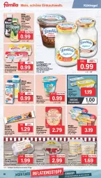 Gazetka promocyjna Famila - Prospekte - Gazetka - ważna od 17.09 do 17.09.2022 - strona 10 - produkty: antipasti, asti, becel, Becher, butter, drink, eier, eis, elle, flammkuchen, flasche, frischli, frucht, fruchtjoghurt, henglein, joghur, joghurt, kuchen, kühlregal, lamm, landliebe, leckermäulchen, meggle, milch, milram, Müller, müllermilch, pizza, Pizzateig, pudding, regal, reis, sahne, salat, salate, salz, Schal, Schale, steinhaus, Streichzart, teller, Ti, ZTE