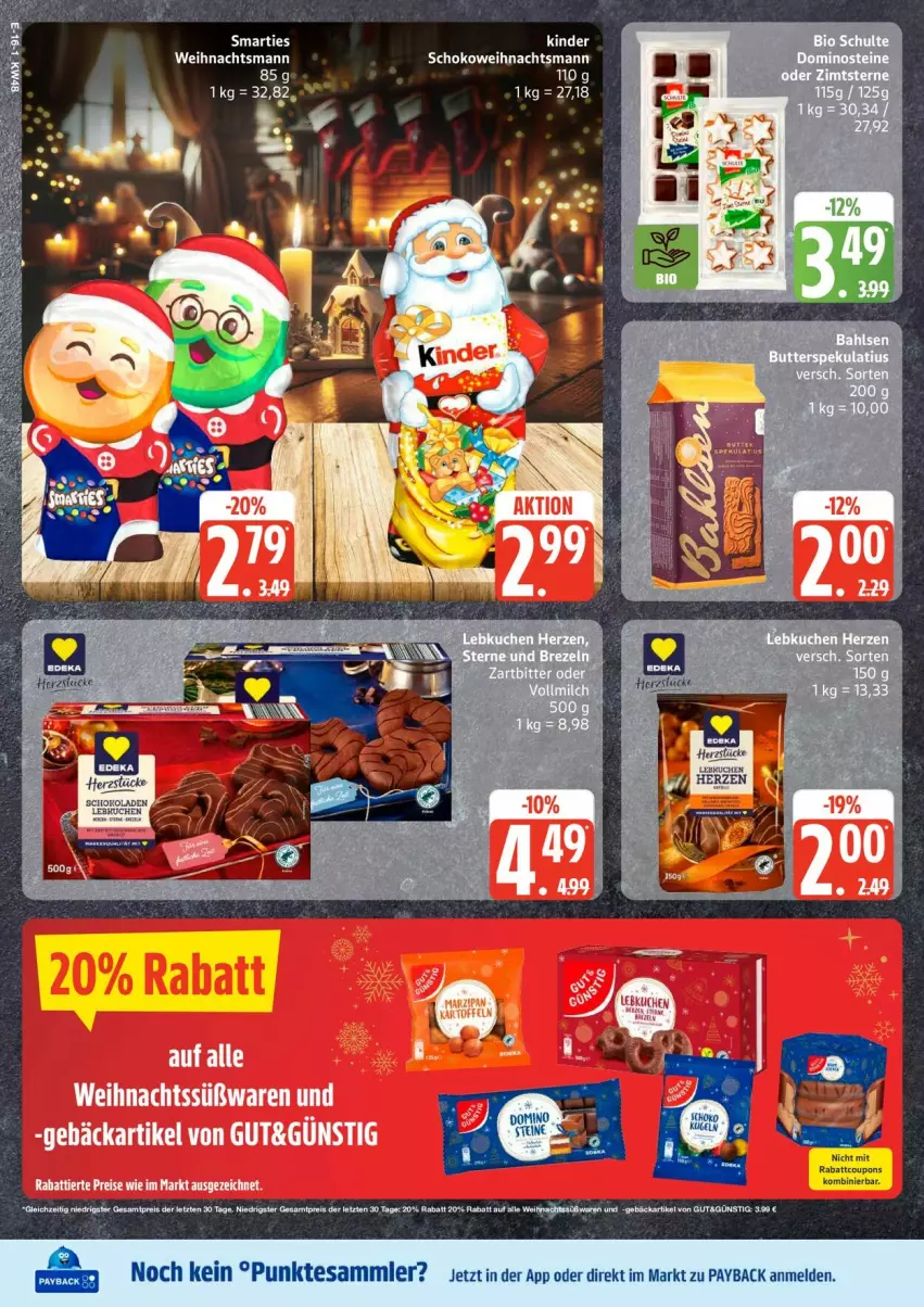 Aktueller Prospekt Edeka - Prospekte - von 24.11 bis 29.11.2025 - strona 20 - produkty: eis, Kinder, reis, schoko, smarties, Ti