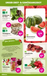 Gazetka promocyjna Denns Biomarkt - Gazetka - ważna od 16.07 do 16.07.2024 - strona 2 - produkty: angebot, beere, beeren, beutel, champignon, champignons, dennree, eis, elle, frucht, früchte, gelierzucker, mac, marmelade, melone, obst, pfirsich, pfirsiche, radieschen, reis, rezept, rwe, salat, salatherzen, Schal, Schale, teller, Ti, und gemüse, wasser, weck, zucker