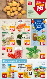 Gazetka promocyjna Rewe - REWE Ihr Kaufpark - Gazetka - ważna od 12.03 do 12.03.2022 - strona 3 - produkty: aktionspreis, bio, direktsaft, discount, eimer, eis, florette, ingwer, Innocent, kartoffel, kartoffeln, kiwi, kohlrabi, kuchen, kühlregal, LG, möhren, regal, reis, Romatomaten, rosmarin, saft, salat, Schal, Schale, smoothie, smoothies, spargel, speisekartoffeln, speisemöhren, Ti, tomate, tomaten, zespri, zucchini
