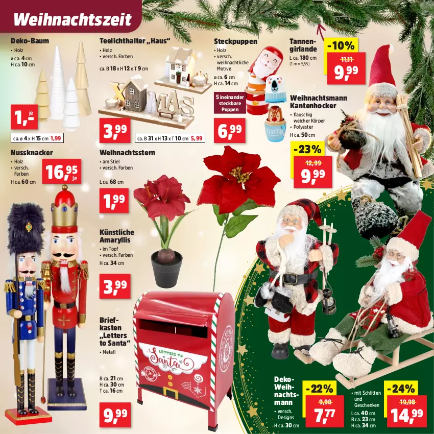 Aktueller Prospekt Thomas Philipps - von 24.11 bis 29.11.2025 - strona 11 - produkty: Bau, brie, Girlande, hocker, Holz, Kantenhocker, knacker, nuss, Nussknacker, Puppe, Schlitten, Tannengirlande, tee, Teelicht, teelichthalter, Ti, topf, Weihnachtsstern