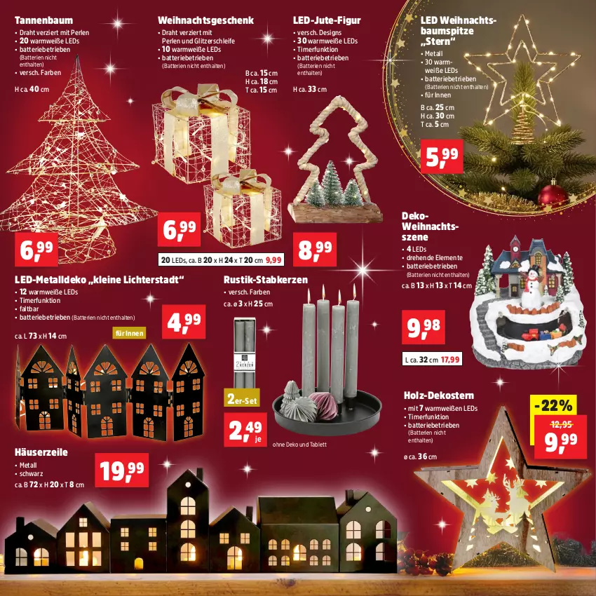 Aktueller Prospekt Thomas Philipps - von 24.11 bis 29.11.2025 - strona 13 - produkty: batterie, batterien, Bau, Baumspitze, Dekostern, Draht, ente, Holz, kerze, leds, leine, perlen, Stabkerze, tablet, tablett, Tannenbaum, Ti, timer, Weihnachtsbaum