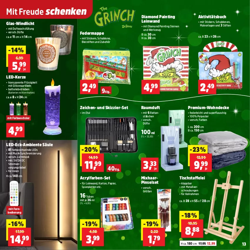 Aktueller Prospekt Thomas Philipps - von 24.11 bis 29.11.2025 - strona 15 - produkty: batterie, batterien, Bleistift, bleistifte, buch, decke, eis, ente, fernbedienung, kerze, latte, LED-Kerze, leds, LG, mit fernbedienung, papier, Pinsel, Pinselset, Raumduft, stifte, Ti, tisch, werkzeug, windlicht
