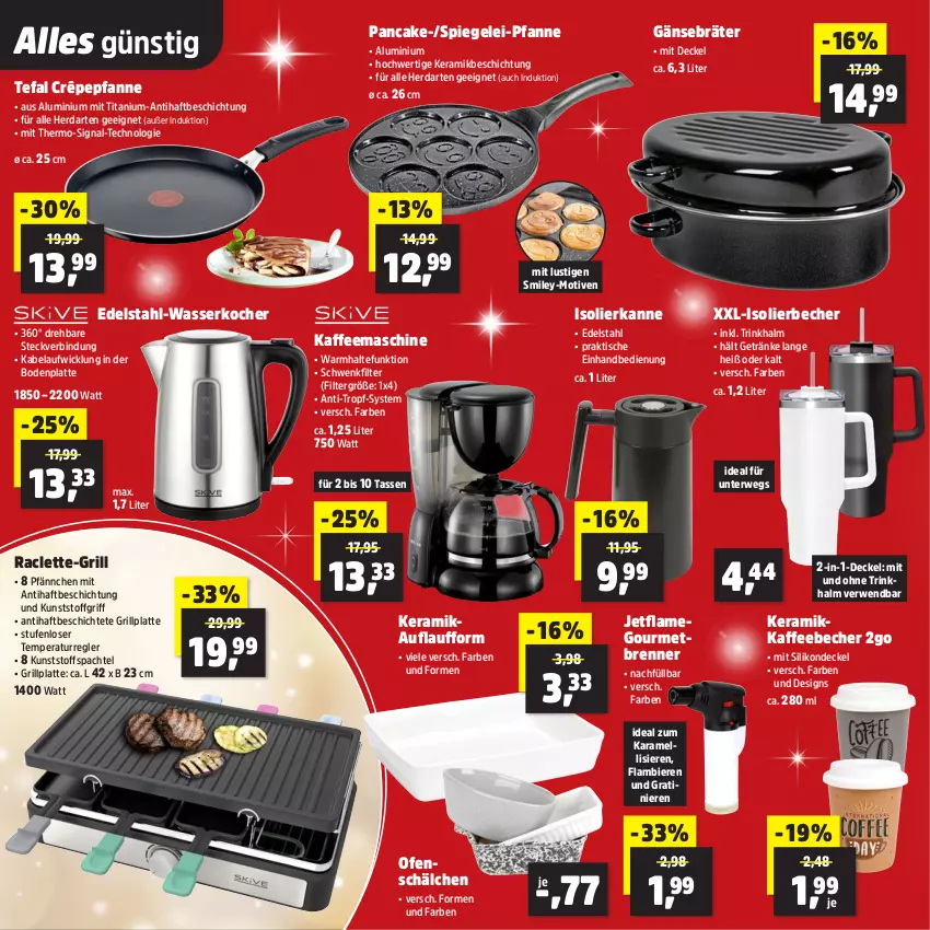 Aktueller Prospekt Thomas Philipps - von 24.11 bis 29.11.2025 - strona 18 - produkty: Becher, bier, Biere, Bodenplatte, decke, Deckel, edelstahl, getränk, getränke, grill, grillplatte, herdarten, isolierbecher, isolierkanne, kaffee, kaffeebecher, kaffeemaschine, karamell, Kocher, latte, Lusti, Ofen, pfanne, rwe, Signal, spachtel, spiegel, tasse, tefal, Ti, tisch, wasser, wasserkocher, WICK