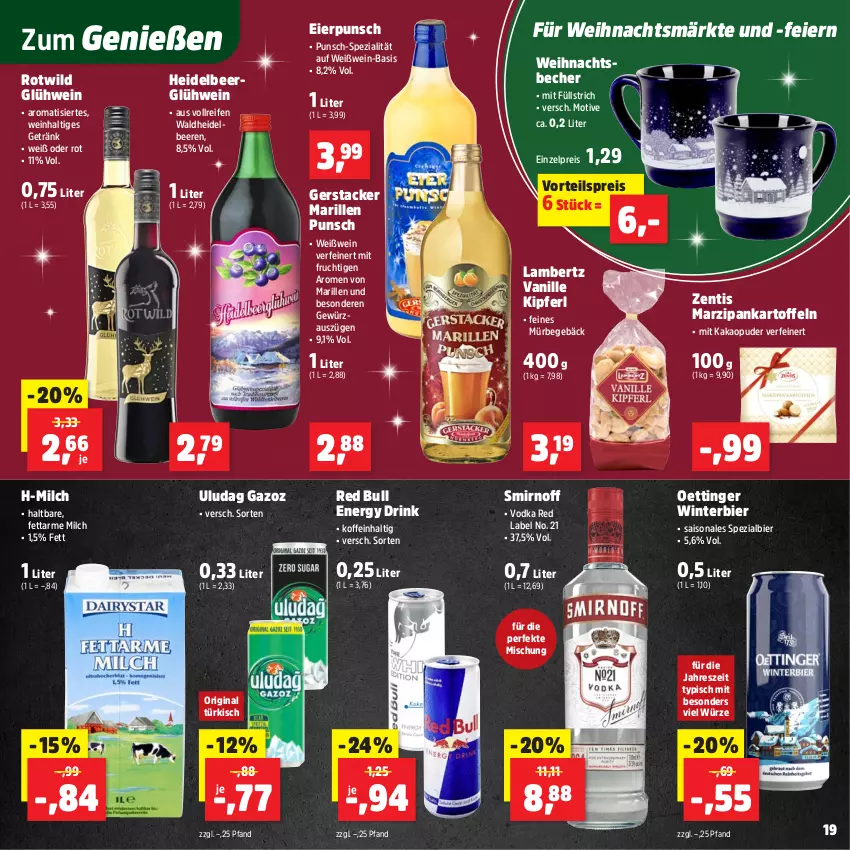 Aktueller Prospekt Thomas Philipps - von 24.11 bis 29.11.2025 - strona 25 - produkty: Amber, Becher, beere, beeren, bier, drink, eier, eis, energy drink, frucht, getränk, gewürz, gin, Glühwein, kakao, kartoffel, kartoffeln, lambertz, marzipan, milch, mit frucht, oettinger, red bull, reifen, reis, smirnoff, Spezi, Ti, vanille, vodka, vorteilspreis, wein, Weißwein, weißwein-, Wild, zentis