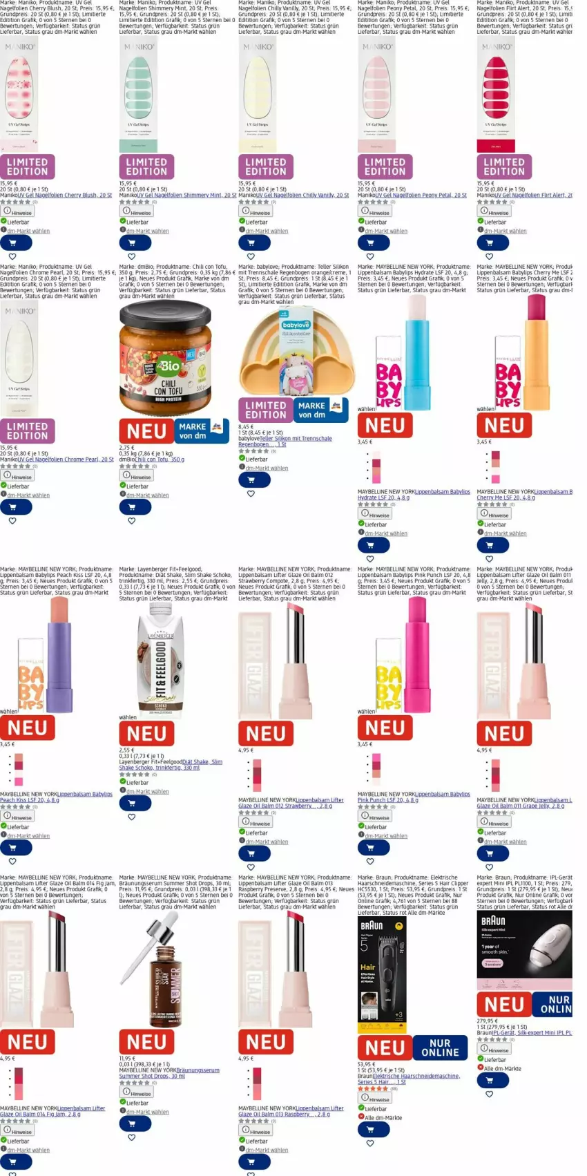 Aktueller Prospekt Dm Drogerie - Prospekte - von 06.04 bis 15.04.2026 - strona 1 - produkty: Babylove, balsam, Berger, bio, braun, chili, creme, eis, elle, LG, Lippenbalsam, Maybelline, mint, orange, raspberry, reis, rum, Schal, Schale, schoko, Serum, shake, teller, Ti, Tofu, uhu, Yo