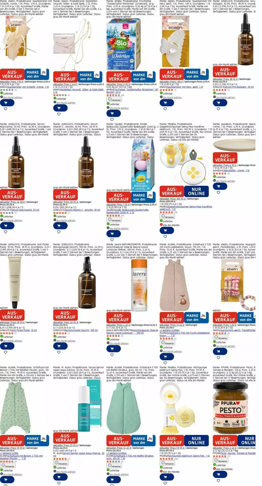 Aktueller Prospekt Dm Drogerie - Prospekte - von 06.04 bis 15.04.2026 - strona 17 - produkty: aeg, aqua, Bad, beutel, bio, braun, cin, cola, creme, eis, elle, früchte, Früchtetee, Gesichtswasser, HP, Kinder, Kollagen, kosmetik, Kugel, lamm, lavera, mandel, mandeln, milch, natur, naturkosmetik, pesto, Reinigung, Reinigungsgel, reis, rucola, rum, sac, schlafsack, Serum, Speiseteller, tee, teller, Ti, tomate, vita, Vitamin C, wasser
