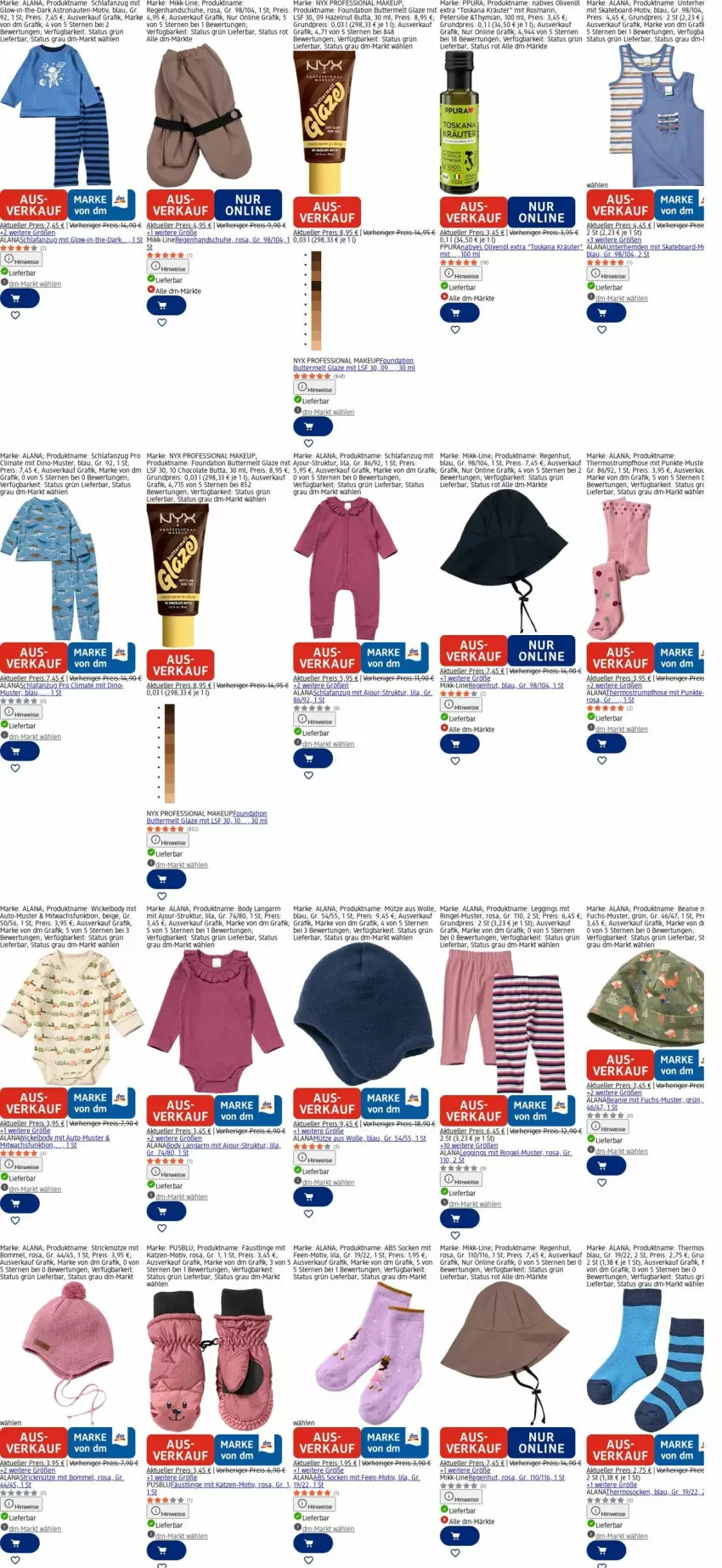 Aktueller Prospekt Dm Drogerie - Prospekte - von 06.04 bis 15.04.2026 - strona 19 - produkty: Anzug, auto, Bau, Beanie, body, butter, cola, eis, elle, gin, handschuhe, hose, kräuter, leggings, Mütze, natives olivenöl, olive, oliven, olivenöl, olivenöl extra, petersilie, reis, ring, rosmarin, rum, Schlafanzug, schuhe, Skateboard, socken, Strumpfhose, Thermostrumpfhose, Ti, usb, WICK, Wickelbody, wolle, Yo