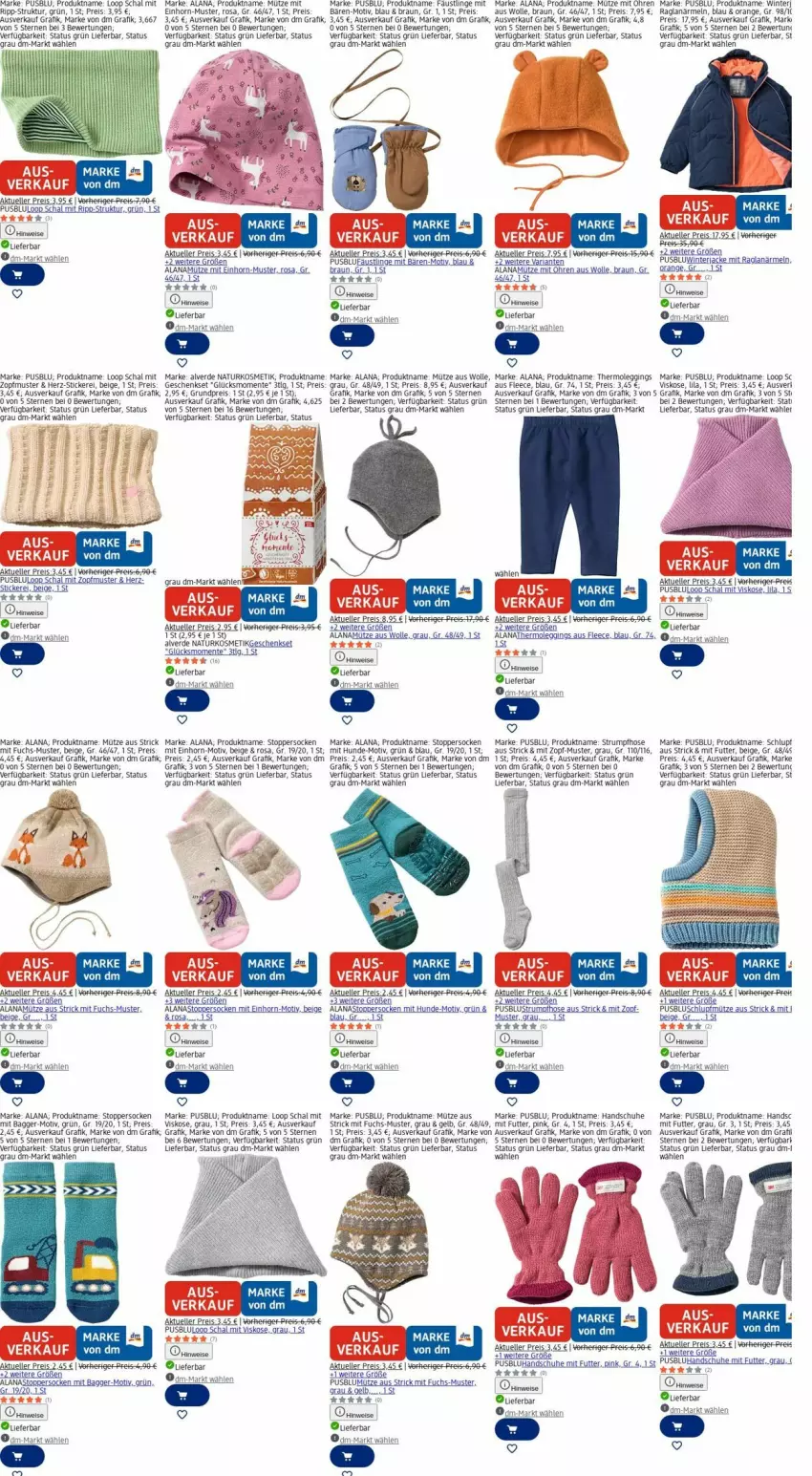 Aktueller Prospekt Dm Drogerie - Prospekte - von 06.04 bis 15.04.2026 - strona 20 - produkty: Alverde, aust, braun, eis, elle, ente, erde, geschenkset, gin, handschuhe, hose, Jacke, kosmetik, leggings, LG, Mütze, natur, naturkosmetik, orange, reis, reiss, Ria, rum, Schal, Schlupfmütze, schuhe, socken, Strumpfhose, Thermoleggings, Ti, topper, usb, wolle