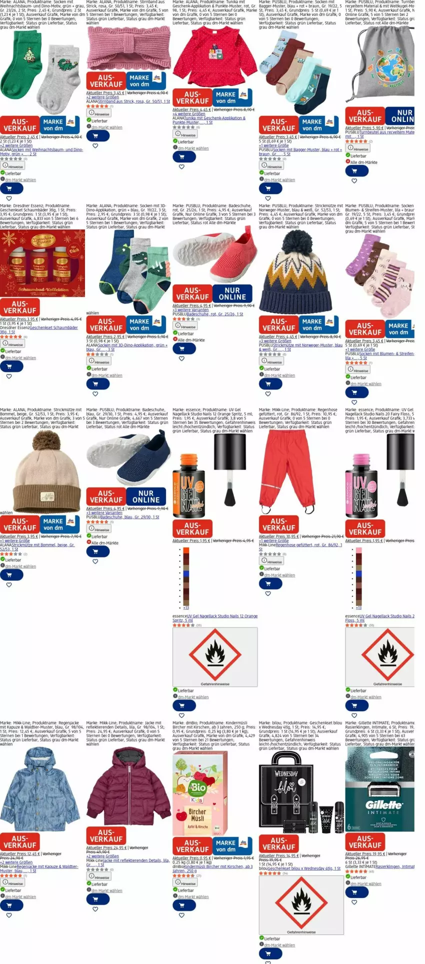 Aktueller Prospekt Dm Drogerie - Prospekte - von 06.04 bis 15.04.2026 - strona 22 - produkty: asti, Bad, Bau, beutel, bio, blume, blumen, braun, eis, elle, fairy, geschenkset, gillette, hose, Jacke, Kinder, kirsch, kirsche, kirschen, Kugel, lack, LG, müsli, Mütze, Nagellack, orange, Rasierklinge, rasierklingen, reifen, reis, Ria, rwe, schuhe, socken, tee, Ti, Tiere, tunika, usb, Weihnachtsbaum, Yo