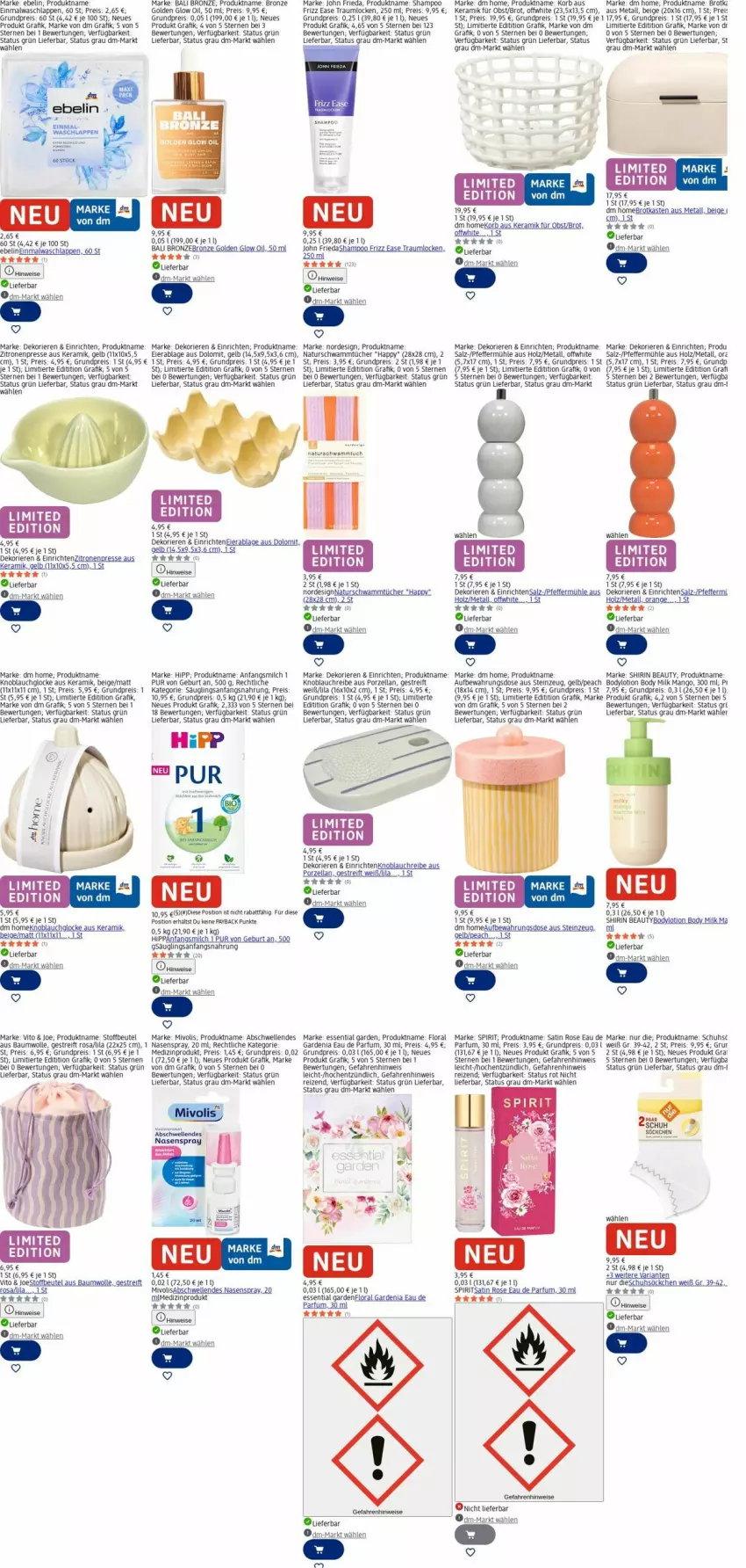 Aktueller Prospekt Dm Drogerie - Prospekte - von 06.04 bis 15.04.2026 - strona 7 - produkty: Alwa, Aufbewahrungsdose, Bau, baumwolle, beutel, body, body milk, bodylotion, brot, Brotkasten, Eau de parfum, eier, Einmalwaschlappen, eis, elle, hipp, Holz, HP, knoblauch, korb, Lotion, mango, medizinprodukt, milch, Nasenspray, natur, obst, orange, parfum, payback, pfeffer, Pfeffermühle, reis, Ria, salz, schwamm, shampoo, Ti, tücher, waschlappen, wolle, zitrone, zitronen