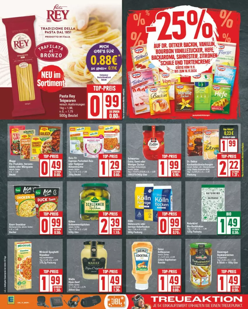 Aktueller Prospekt Edeka - Prospekte - von 11.11 bis 16.11.2024 - strona 10 - produkty: bourbon, bourbon vanille, creme, Dr. Oetker, eis, Hefe, pasta, reis, sahne, Schal, Schale, Ti, top-preis, torte, vanille, zitrone, zitronen, zucker