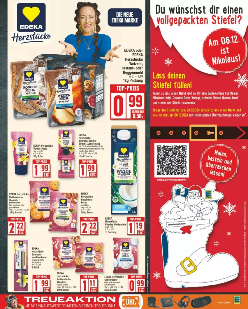 Aktueller Prospekt Edeka - Prospekte - von 11.11 bis 16.11.2024 - strona 11 - produkty: beutel, bourbon, deka, haselnuss, kokos, mandel, mandeln, mehl, nuss, Ti, vanille