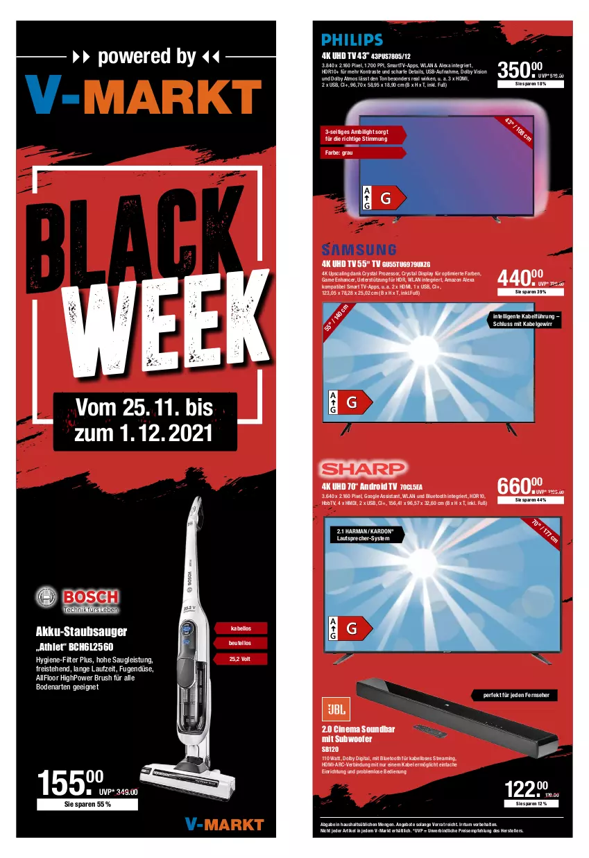 Aktueller Prospekt Vmarkt - Black Week - von 25.11 bis 01.12.2021 - strona 1