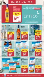 Gazetka promocyjna Aldi Nord - Von Montag - Gazetka - ważna od 23.08 do 23.08.2025 - strona 12 - produkty: aldi, beutel, bier, citrus, cracker, eis, elle, flasche, gin, honig, karamell, küche, likör, mac, Metaxa, Mythos, nuss, nussriegel, olive, oliven, olivenöl, ouzo, reifen, reis, riegel, Ti, tiefpreis, tisch, ZTE