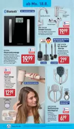 Gazetka promocyjna Aldi Nord - Von Montag - Gazetka - ważna od 23.08 do 23.08.2025 - strona 14 - produkty: ambia, Analysewaage, armatur, aust, brause, brauseschlauch, bürste, bürsten, dell, elle, garnitur, Germ, haartrockner, handbrause, hose, isana, medisana, Mode, Rana, reiniger, Ria, Rundbürste, sana, schlauch, Spültischarmatur, Ti, tisch, Trockner, Waage, waschtisch, waschtischarmatur, wasser