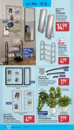 Gazetka promocyjna Aldi Nord - Von Montag - Gazetka - ważna od 23.08 do 23.08.2025 - strona 18 - produkty: batterie, batterien, Bau, bilderrahmen, buch, dell, elle, gin, Holz, Klammern, Kunstpflanze, lamm, leine, Löffel, Mode, paar schuhe, pflanze, regal, Ria, schuhe, schuhregal, spiegel, Standspiegel, Ti, timer, topf, topper, uhr, ZTE