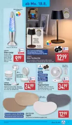 Gazetka promocyjna Aldi Nord - Von Montag - Gazetka - ważna od 23.08 do 23.08.2025 - strona 19 - produkty: akku, ambia, auer, batterie, dell, fernbedienung, flasche, gin, Kugel, Lampe, Leuchte, Mode, Ria, teppich, Ti, timer, tisch, tischleuchte, usb, ventilator, ZTE