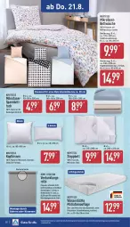 Gazetka promocyjna Aldi Nord - Von Montag - Gazetka - ważna od 23.08 do 23.08.2025 - strona 20 - produkty: Bau, baumwolle, bett, bettwäsche, Brei, eis, garnitur, gin, kissen, Kissenbezug, kopfkissen, kopfkissenbezug, matratze, matratzen, matratzenauflage, mikrofaser, reine baumwolle, Ria, steppbett, Ti, tuc, wasser, wolle, ZTE