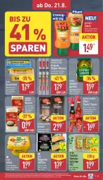 Gazetka promocyjna Aldi Nord - Von Montag - Gazetka - ważna od 23.08 do 23.08.2025 - strona 29 - produkty: allioli, baguette, bamboo, becel, Becher, chovi, creme, eis, Falafel, flasche, gewürz, gin, gurke, gurken, knoblauch, Kühne, nudel, nudeln, reis, rügenwalder, sauce, sesam, Spezi, Ti, ZTE