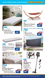 Gazetka promocyjna Aldi Nord - Von Montag - Gazetka - ważna od 23.08 do 23.08.2025 - strona 33 - produkty: akku, Akku-Staubsauger, aldi, alle artikel ohne dekoration, aust, Bau, baumwolle, Behälter, decke, dekoration, ente, erde, hängematte, Holz, komfortschaummatratze, matratze, matratzen, Matratzentopper, rwe, Schaummatratze, Seitenmarkise, staubsauger, Ti, topper, tuc, wolle