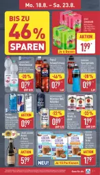 Gazetka promocyjna Aldi Nord - Von Montag - Gazetka - ważna od 23.08 do 23.08.2025 - strona 7 - produkty: Alwa, bier, drink, elle, flasche, frappé, gerolsteine, gerolsteiner, getränk, gin, hacker pschorr, jim beam, kakao, kellerbier, limo, limonade, mineralwasser, pepsi, red bull, rotwein, Sport, steiner, teller, Ti, wasser, wein, ZTE, zucker