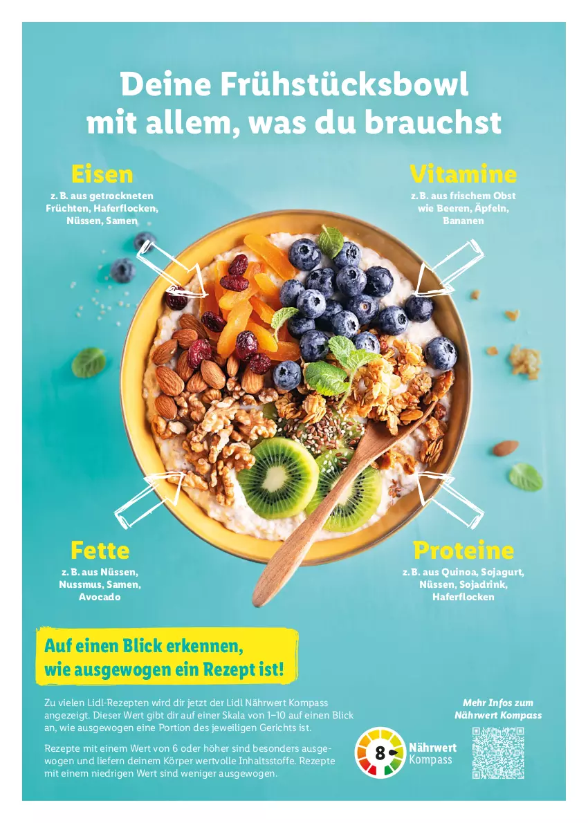 Aktueller Prospekt Lidl - Vegan Magazin - von 02.01 bis 05.02.2023 - strona 7 - produkty: avocado, banane, bananen, beere, beeren, drink, eis, früchte, früchten, hafer, haferflocken, nuss, obst, quinoa, Rauch, rezept, rezepte, rwe, soja, Sojadrink, Ti, vita, Vitamine