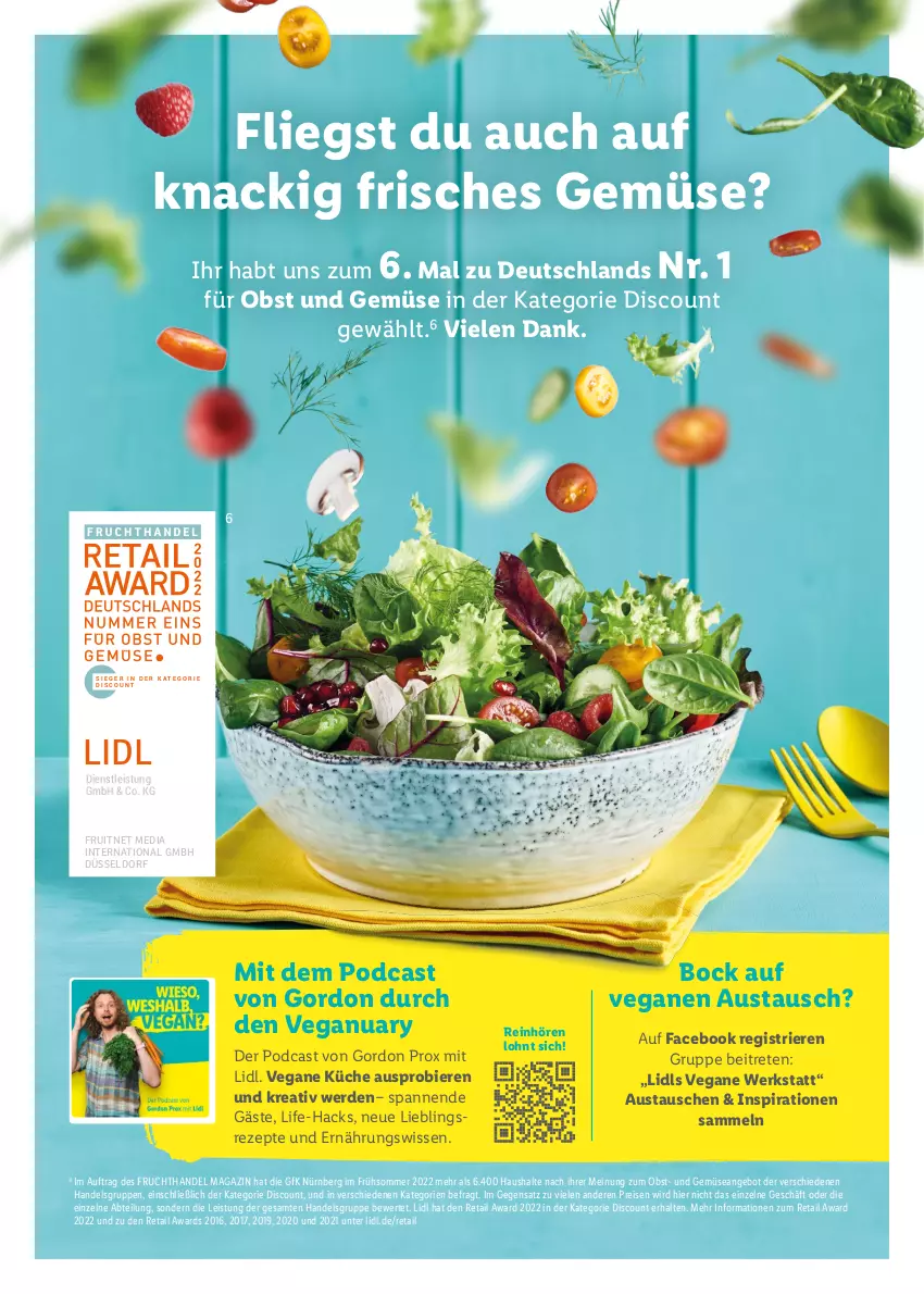 Aktueller Prospekt Lidl - Vegan Magazin - von 02.01 bis 05.02.2023 - strona 9 - produkty: Abtei, angebot, aust, bier, Biere, discount, eis, ente, erde, frucht, gordon, gsw, küche, magazin, obst, Obst und Gemüse, reis, rezept, rezepte, Ti, und gemüse