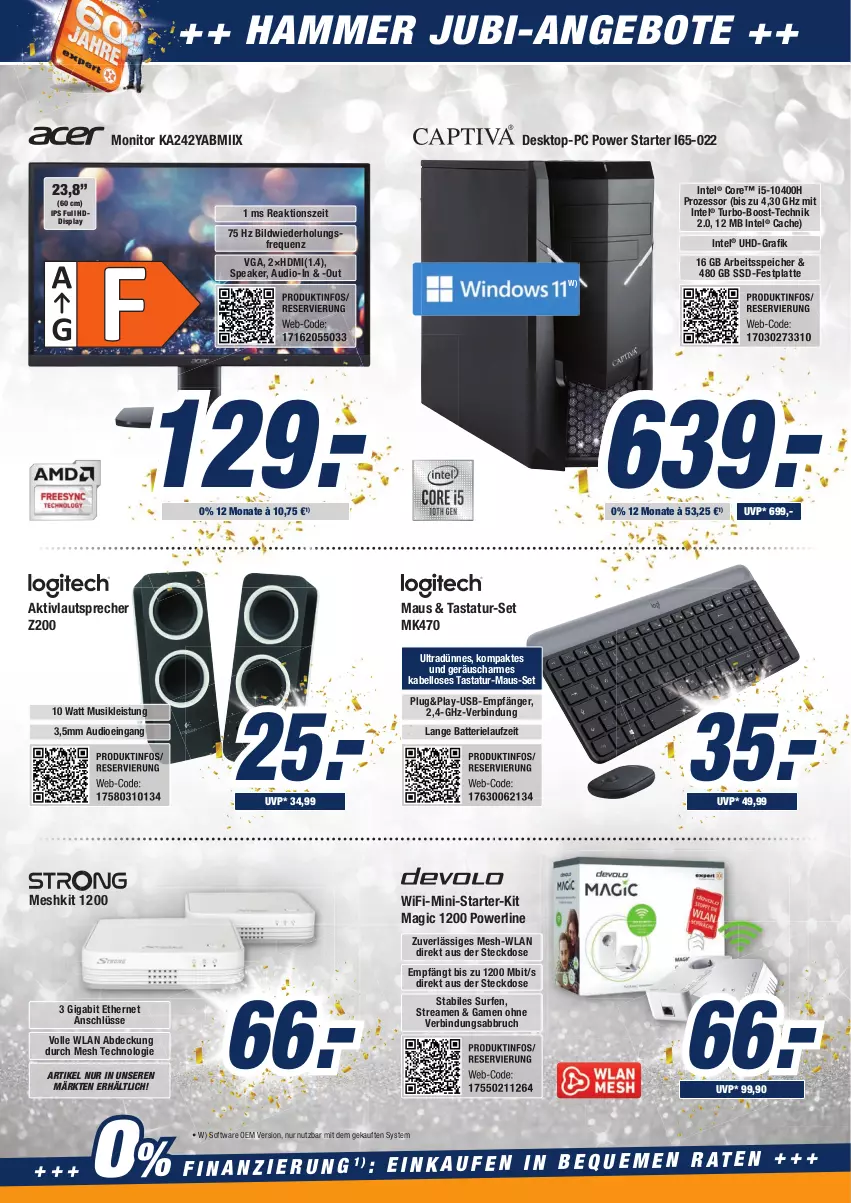 Aktueller Prospekt Expert Aurich - Prospekte - von 01.01 bis 07.01.2022 - strona 14 - produkty: angebot, angebote, batterie, Desktop-pc, eis, festplatte, HDD, HDMI, Intel, latte, lautsprecher, Maus, monitor, Software, ssd, steckdose, Surf, Tastatur, Ti, uhd, usb