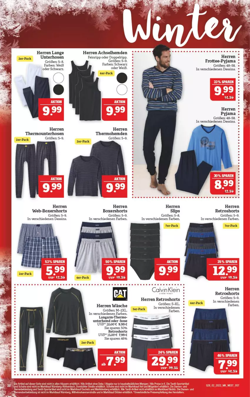 Aktueller Prospekt Marktkauf - Prospekt - von 09.01 bis 15.01.2022 - strona 32 - produkty: achselhemd, hemd, hemden, hose, hosen, Pyjama, retroshorts, rwe, shorts, slip, slips, tee, Unterhemd