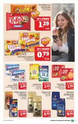Gazetka promocyjna Marktkauf - Prospekt - Gazetka - ważna od 15.01 do 15.01.2022 - strona 23 - produkty: bohne, bohnen, bonbons, Cap, cappuccino, cin, dallmayr, dallmayr gold, eis, haselnuss, kaffee, kitkat, knoppers, lachgummi, lion, löslicher kaffee, melitta, milch, mövenpick, nimm2, nuss, storck, Ti, zucker